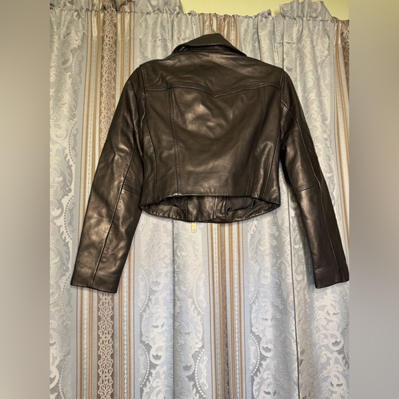 All Saints Elora Black Leather Biker Jacket - Picture 8 of 9